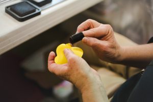 Testing out new products.