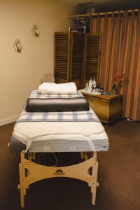 Massage room, prepped and ready for your relaxation